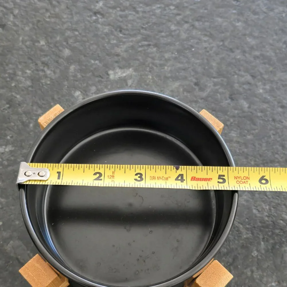 Ceramic Dog Bowls with Wooden Stand - Set of (2)